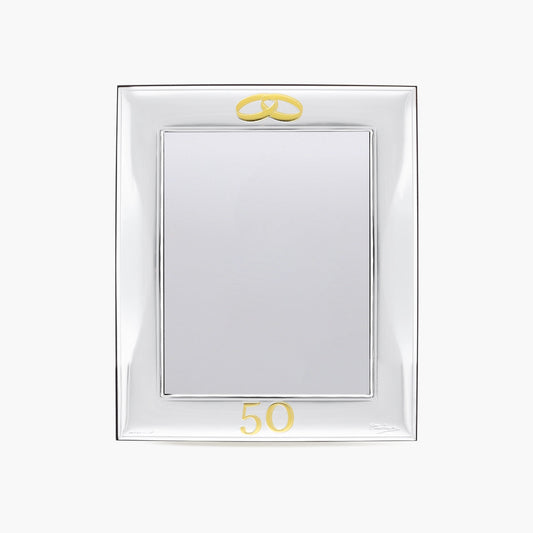 Marco aniversario plata bilaminada 13x18 cm