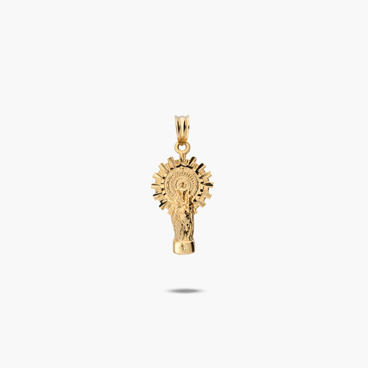 Medalla Virgen del Pilar de oro 18K 24 mm