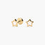 Pendientes estrella de oro 18K nácar 5 mm