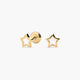 Pendientes estrella de oro 18K nácar 5 mm