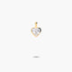 Colgante corazón de oro 18K circonita 10 mm