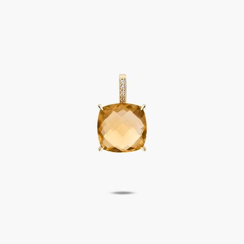 Colgante de oro 18K citrino y topacio 19 mm COURT