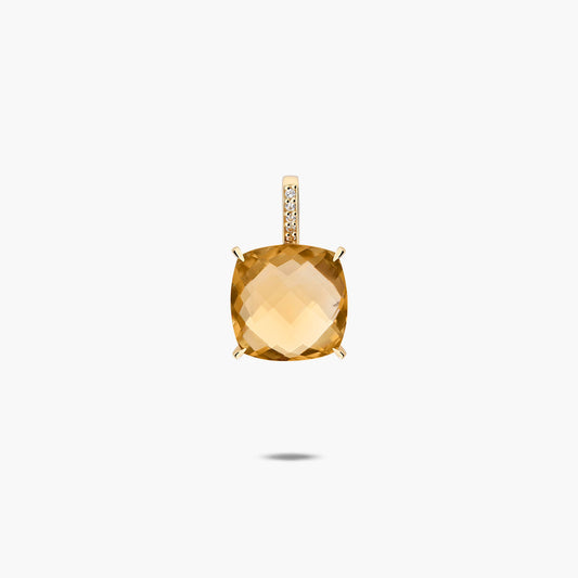 Colgante de oro 18K citrino y topacio 19 mm COURT