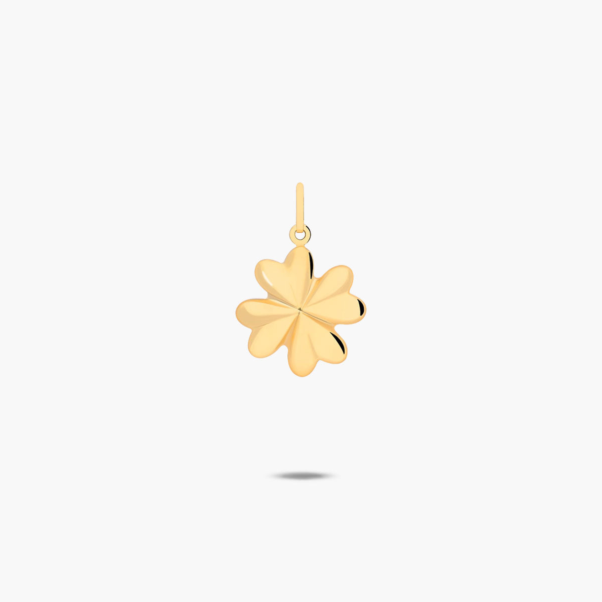 Colgante trébol de oro 18K nácar 11 mm