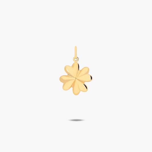 Colgante trébol de oro 18K nácar 11 mm