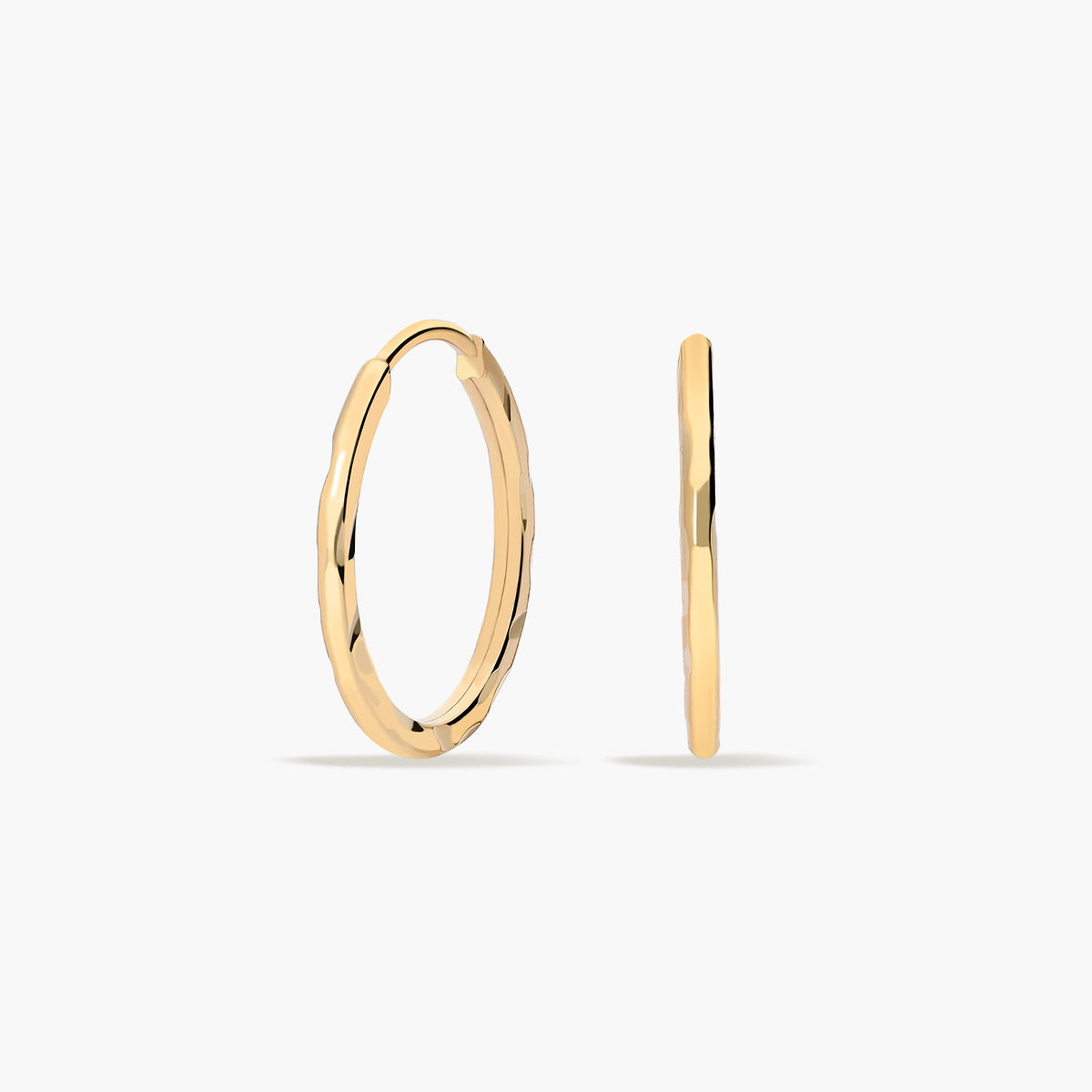 Pendientes de aro cuadrado de oro 18K 12 mm