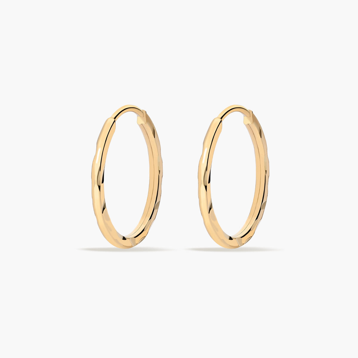Pendientes de aro cuadrado de oro 18K 12 mm