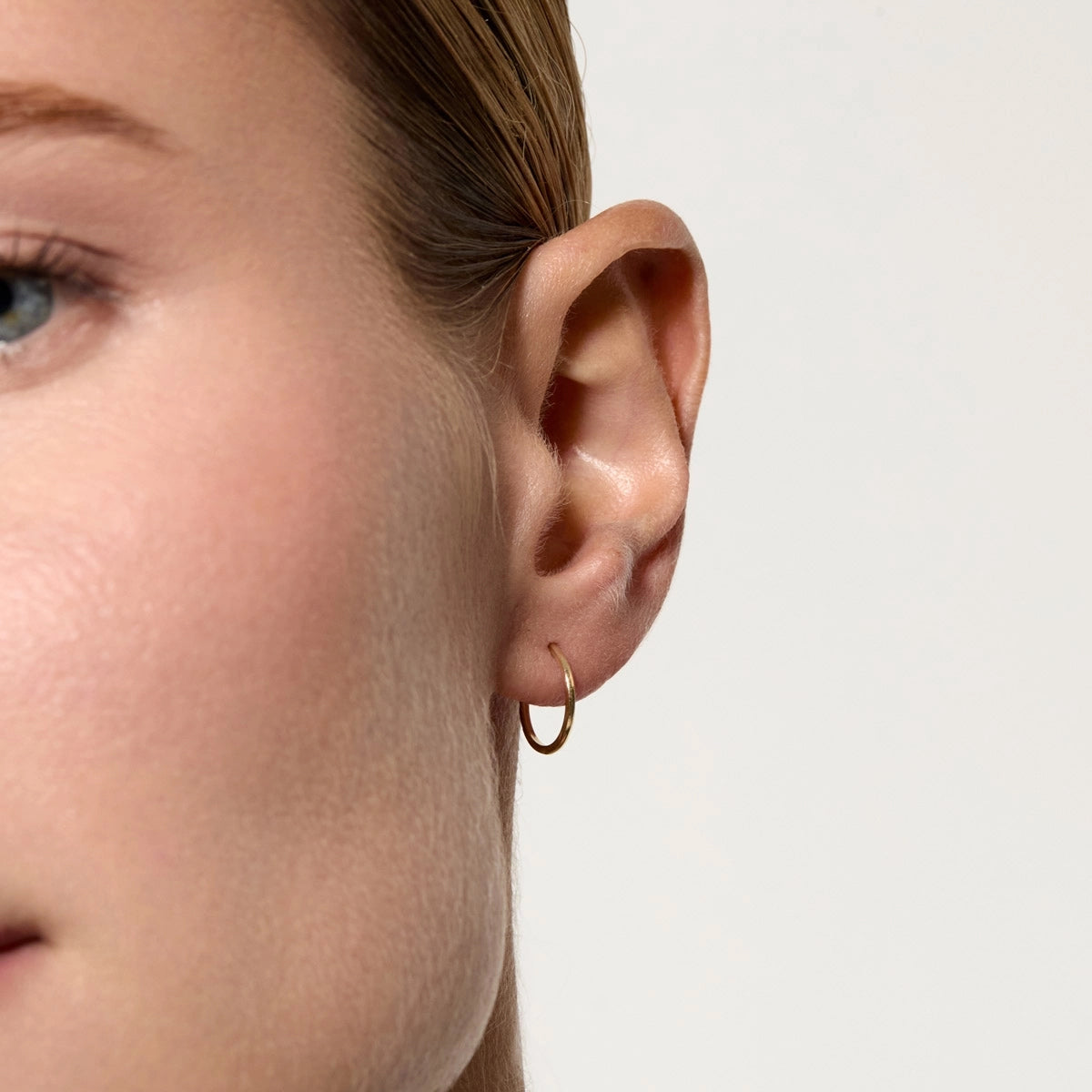 Pendientes de aro cuadrado de oro 18K 12 mm