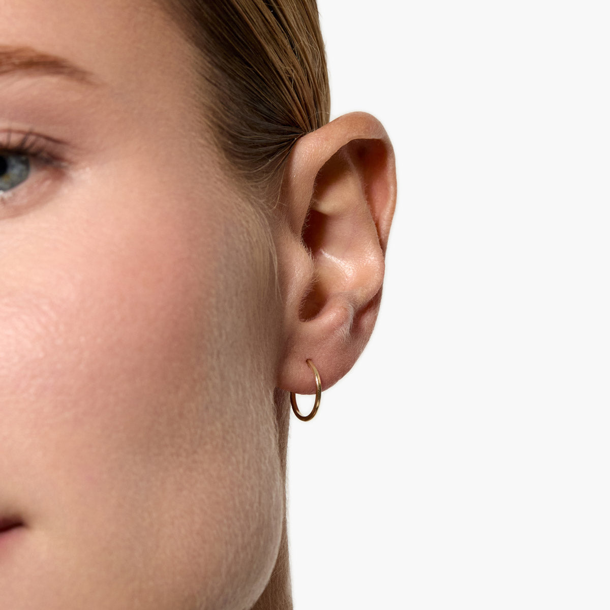 Pendientes de aro cuadrado de oro 18K 12 mm