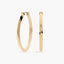 Pendientes de aro tubo triangular de oro 18K 22 mm