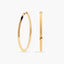 Pendientes de aro tubo triangular de oro 18K 32 mm
