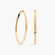 Pendientes de aro tubo triangular de oro 18K 32 mm