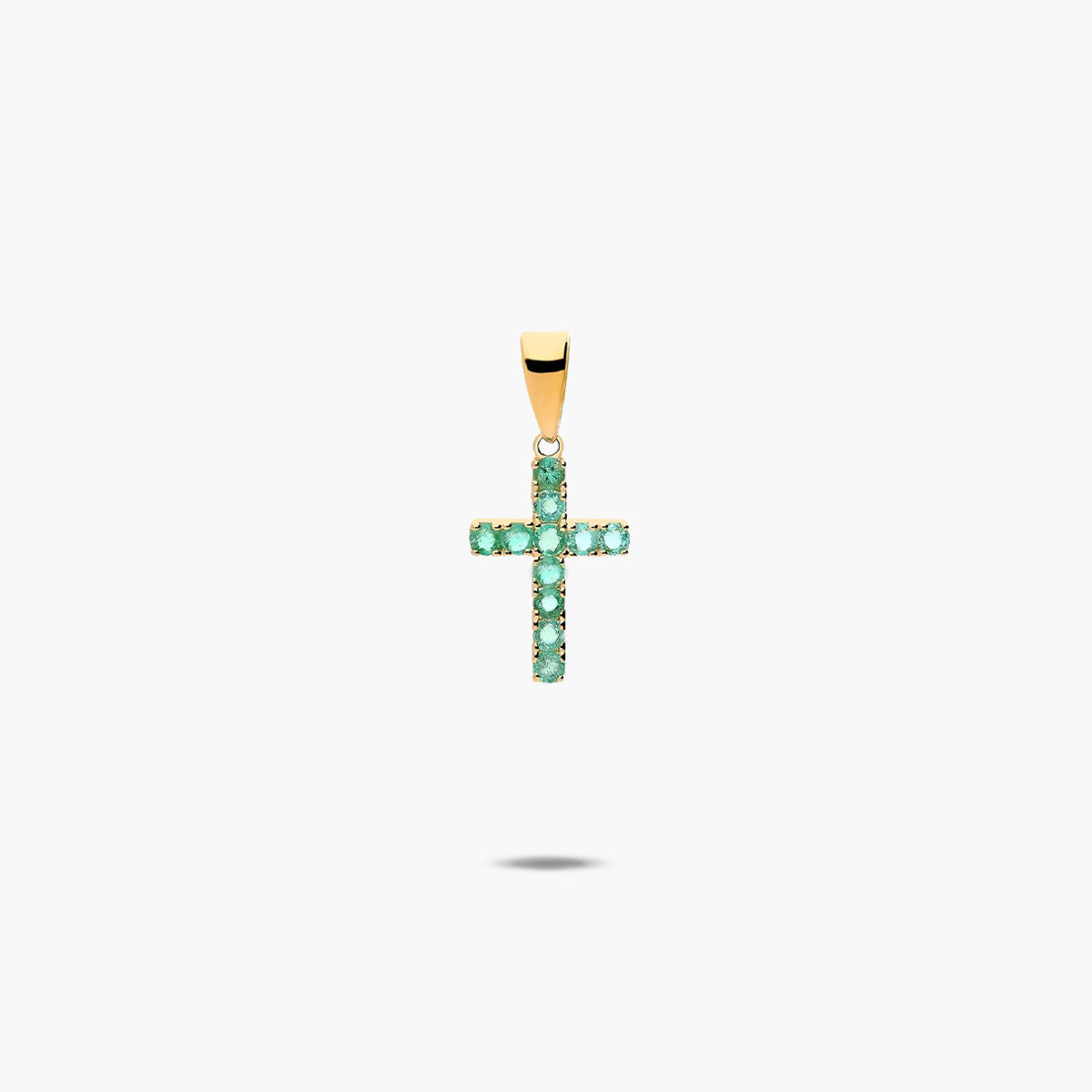 Cruz de oro 18K esmeralda