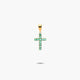 Cruz de oro 18K esmeralda