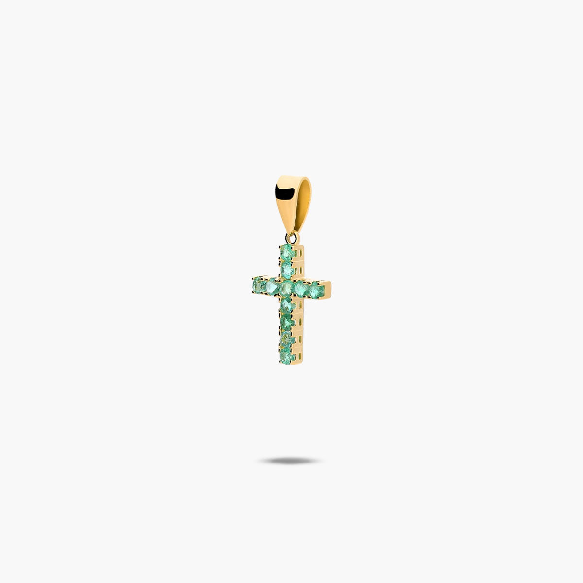 Cruz de oro 18K esmeralda