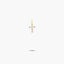 Cruz de oro 18K circonita cúbica
