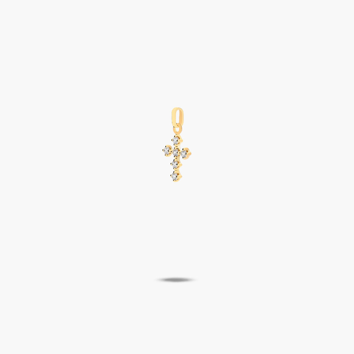 Cruz de oro 18K circonita cúbica
