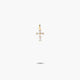 Cruz de oro 18K circonitas talla lágrima