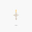 Cruz de oro 18K circonita cúbica rombo
