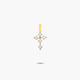 Cruz de oro 18K circonita cúbica rombo