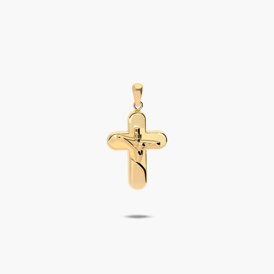 Cruz con cristo de oro 18K 20 mm