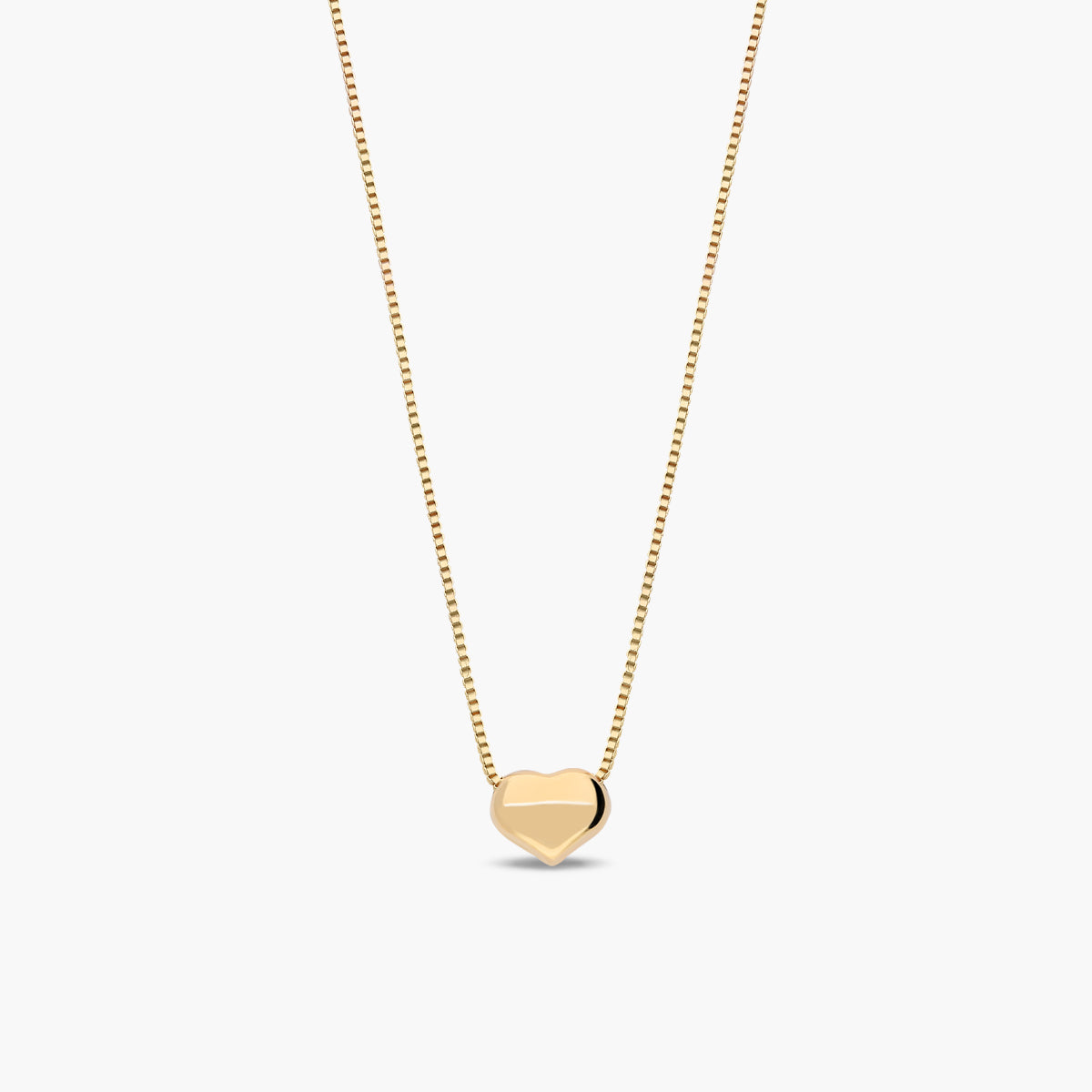 Collar corazón de oro 18K 6 mm