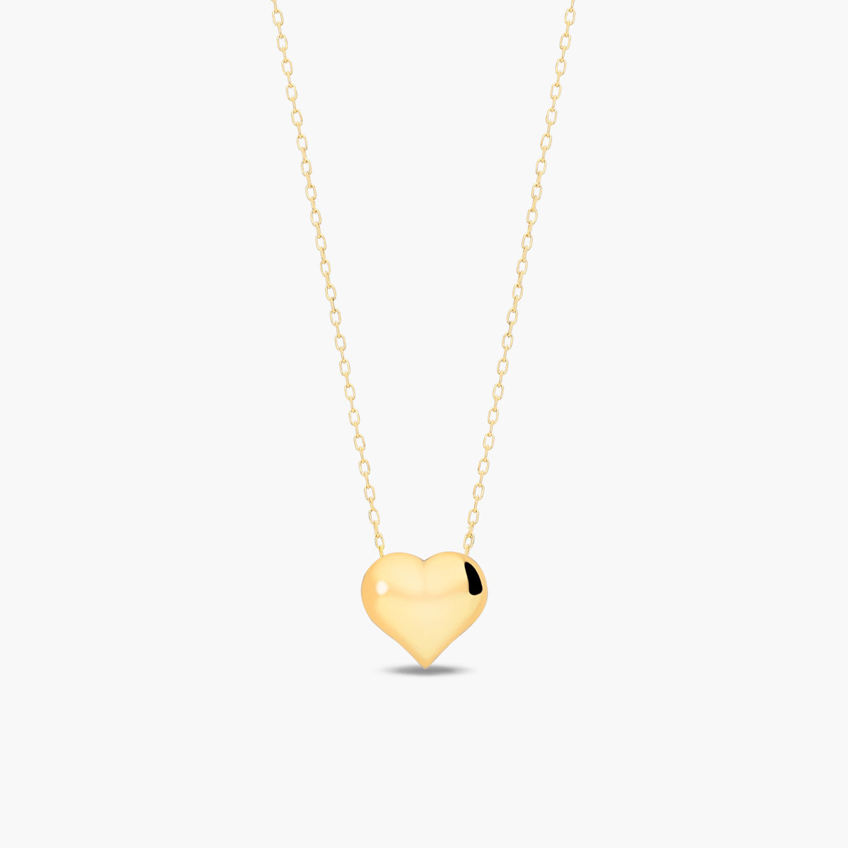 Collar corazón de oro 18K 10 mm
