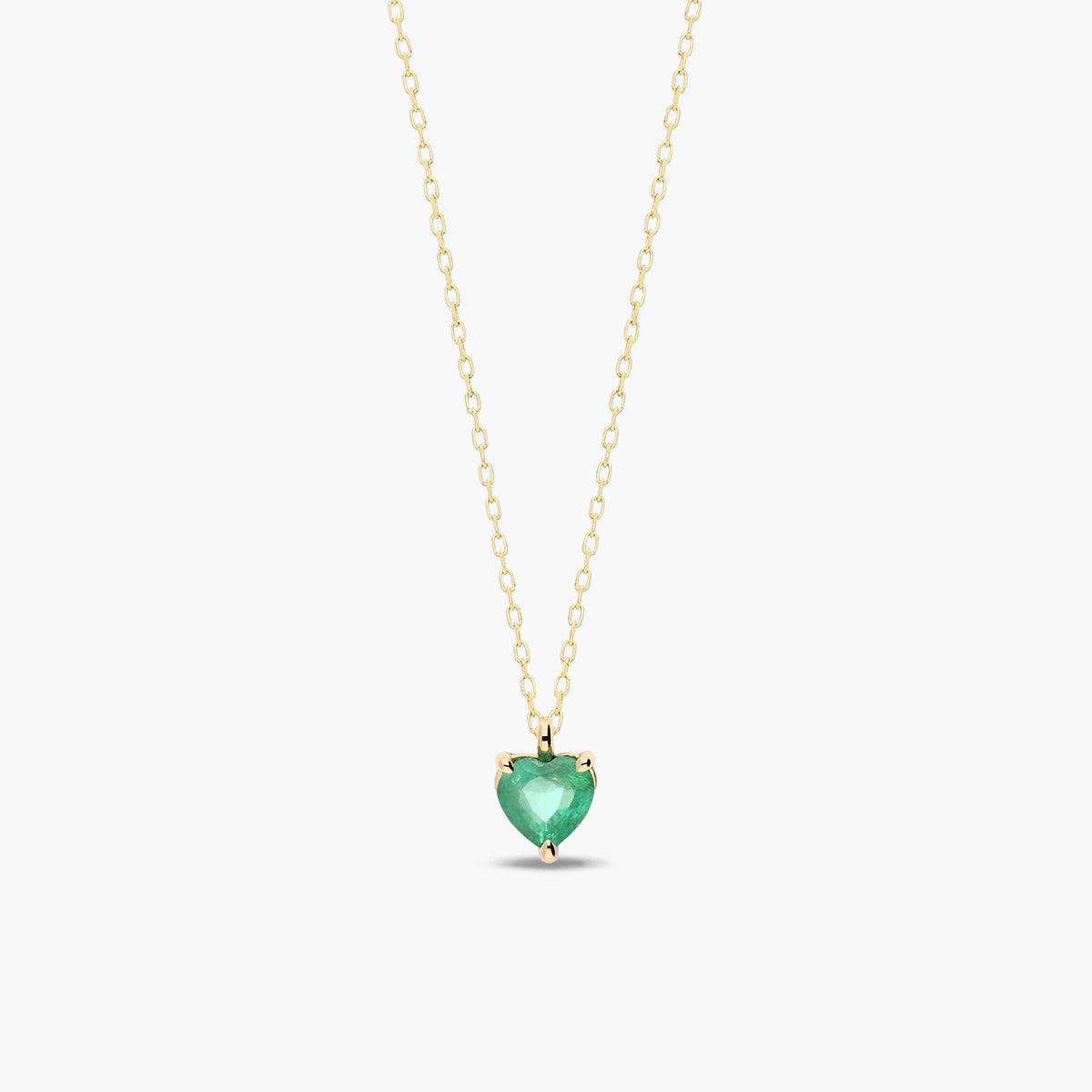Collar corazón de oro 18K esmeralda IMMORTAL LOVE
