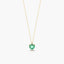 Collar corazón de oro 18K esmeralda IMMORTAL LOVE