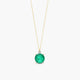 Collar de oro 18K cuarzo verde 8 mm