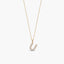 Collar oro 18K circonitas U ABECEDARY