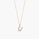Collar oro 18K circonitas U ABECEDARY