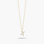 Collar de oro 18K circonitas X ABECEDARY