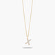 Collar de oro 18K circonitas X ABECEDARY