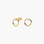 Pendientes forma de aro de oro 18K circonita 8 mm