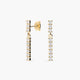 Pendientes largos de oro 18K circonitas 22 mm