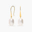 Pendientes largos de oro 18K con perlas 25 mm