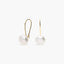 Pendientes largos de oro 18K con perlas 18 mm