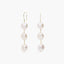 Pendientes largos de oro 18K con perlas 53 mm