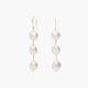 Pendientes largos de oro 18K con perlas 53 mm