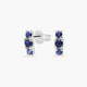 Pendientes de oro blanco 18K zafiros 7 mm
