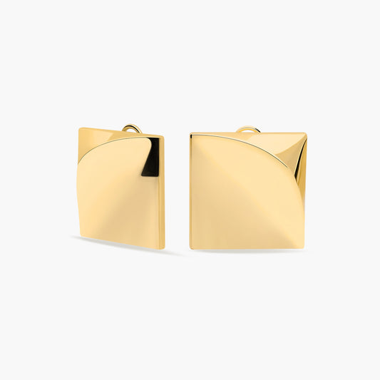 Pendientes cuadrados de oro 18K 22 mm CHESS