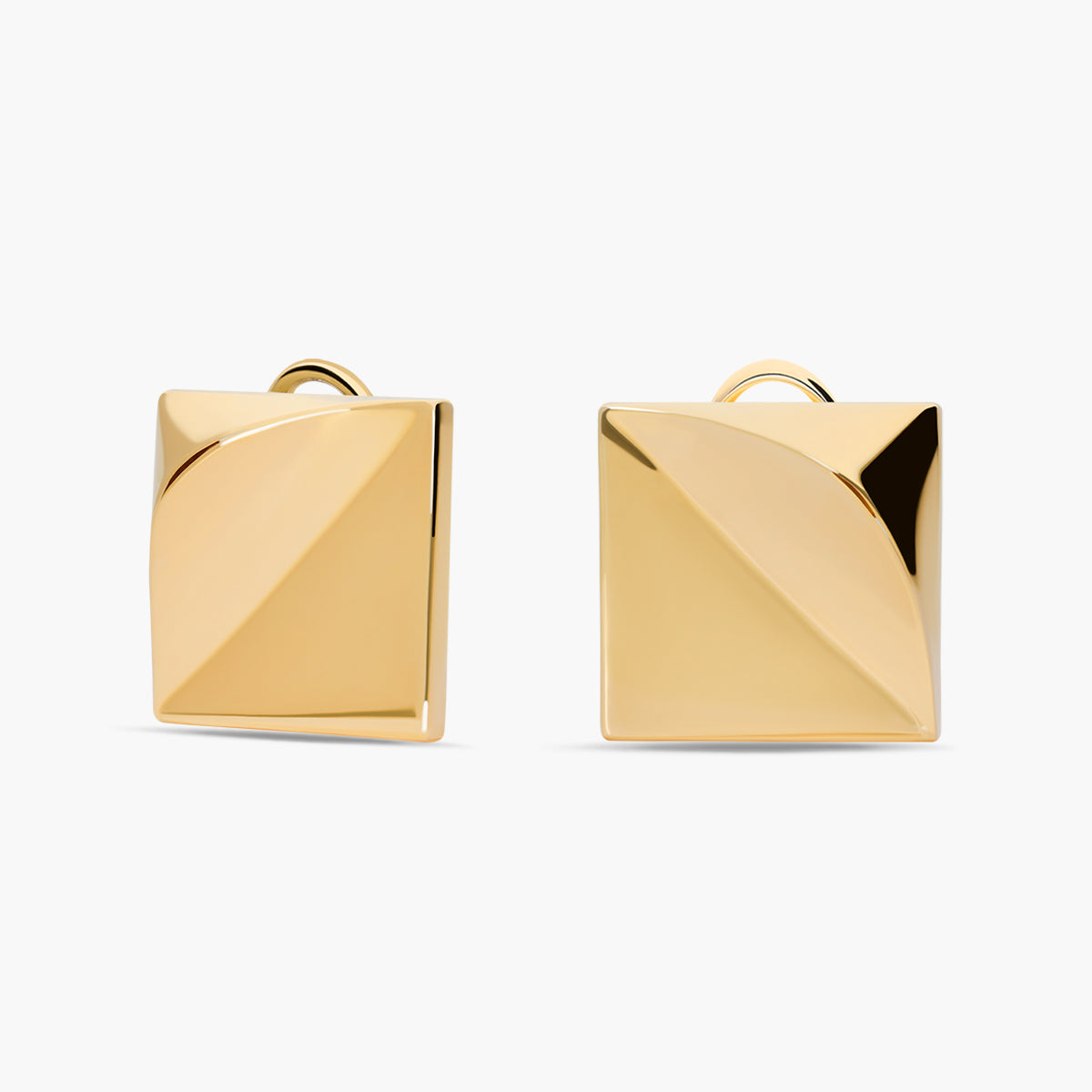 Pendientes cuadrados de oro 18K 19 mm CHESS