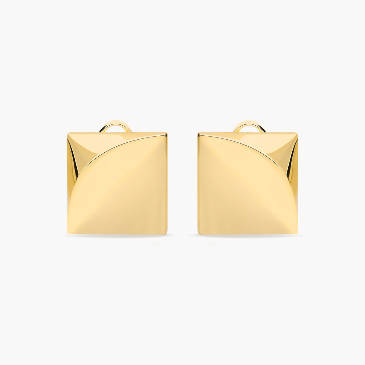 Pendientes cuadrados de oro 18K 19 mm CHESS