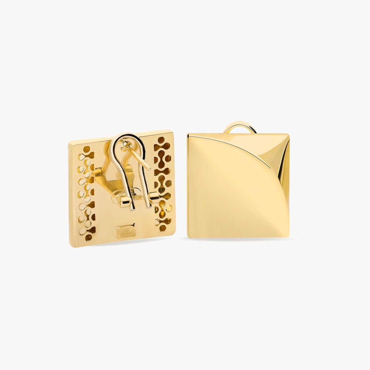 Pendientes cuadrados de oro 18K 19 mm CHESS