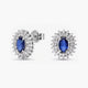 Pendientes de oro blanco 18K diamante natural 0.50 ct. 11,5 mm IMPERIAL SAPPHIRE