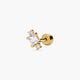 Piercing de oreja de oro 18K circonitas 7 mm