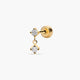 Piercing de oreja de oro 18K de colgar circonitas 7 mm