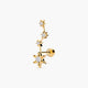 Piercing de oreja de oro 18K circonitas estrellas 20 mm