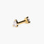 Piercing de oreja reversible de oro 18K circonitas 3 mm